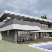 부산전원주택 / 서낙동강의 파노라마 전망을 품은 67평 단독주택 건축 및 설계 3D 시뮬레이션