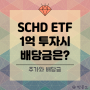 SCHD ETF 주가 배당금 수수료 고배당 1억 투자시