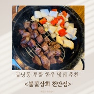 천안 불당동 한우 불꽃상회 강추 / 천안 아기랑 식당