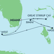바하마: 그레이트 스트럽 케이(Great Stirrup Cay), 키웨스트(Key West) & 비미니(Bimini) 5일 일정