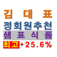 김대표 전문가 추천주 샘표식품 최고 +25.6% 달성