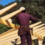 '24.6.19 Hami Garage TV - Making a carpenter's wooden greenhouse. / 캠핑장 작업 일상 17