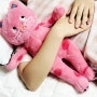 집순이선물 재밌는 본디자인랩 핑크고양이 바디필로우쿠션