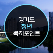 경기도 청년 복지포인트 사용처는?