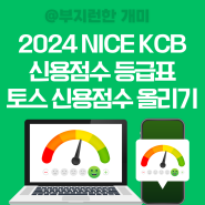 2024 NICE KCB 신용등급 점수표 확인 및 토스 신용점수 올리는 방법