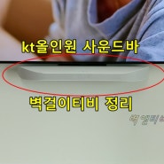 kt 지니tv 올인원 사운드바 벽걸이tv에 정리- 인천 동춘대동아파트
