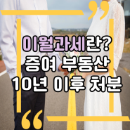 이월과세란? 증여받은 부동산 10년 이후 매도시 취득세 증여시점으로