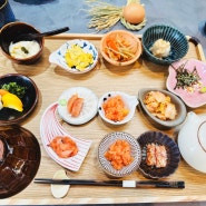 후쿠오카 조식맛집 명란 가득한 가정식 한상 : 오완