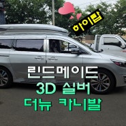 더 뉴 카니발 3D 실버 컬러 린드메이드 하이탑 880리터 밀착형 루프박스 장착