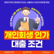 개인회생 인가후 대출 신청 조건