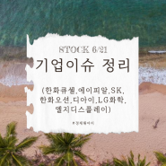 6월 21일, 기업 이슈 정리 및 특징주