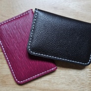 [가죽공예] 바느질만으로 쉽게 만드는 특강용 네 칸 카드지갑