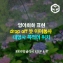 영어회화 표현 drop off 뜻 이어동사 대명사 목적어 위치