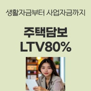 주택담보대출 최대한도 LTV80% 비율 보험사 2금융권