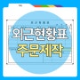 *외근현황표* / 외근 업무 현황판 화이트보드로 주문하기! 칠판나라에서 1:1 맞춤제작