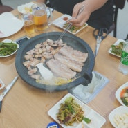 구미 형곡동 맛집 엄지 생삼겹살 직화불닭발 추천