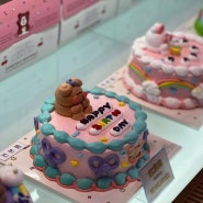 일산레터링케이크 해피베어데이 아기자기 귀여운 케이크로 생일파티 성공