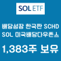 [솔미당] [SOL 미국배당다우존스] 주택청약통장 이자 + 일당의 일부로 43주 매수 [총 1,383주 보유]