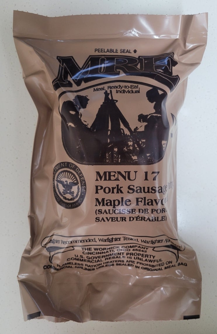 MRE(mfg2021) - No.17 Pork sausage patty maple flavored : 네이버 블로그