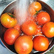 [건강] 생 토마토 삶아서 토마토 주스 만들어 먹기!