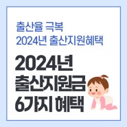 2024년 출산지원금 6가지 혜택