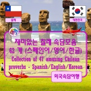 ♤ 재미있는 칠레 속담모음 62개 - 스페인어/영어/한글 (Collection of 62 amusing Chilean proverbs - Spanish/English/Korean)