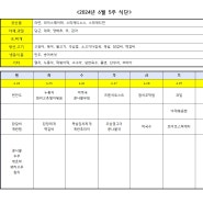 <일주일식단>2024년 6월 5주