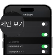 아이폰 시리 제안 끄기 설정