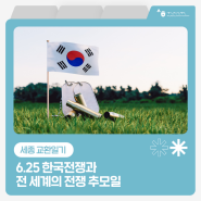 [세종 교환일기] 6.25 한국전쟁과 전 세계의 전쟁 추모일