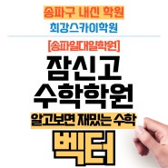 [잠신고수학학원] 알고보면 재밌는 수학, <벡터>에 대해 알아보자.