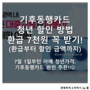 기후동행카드 청년 할인 환급 받는법 (feat. 알뜰교통카드 비교불가)
