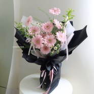 2185 핑크 거베라꽃다발 광주상무지구꽃배달 아이러브플라워
