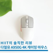초경량 무선 게이밍 마우스 추천 다얼유 A950G 4K