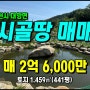 김천시 대항면 대성리 주말농장 요양쉼터 계곡접/청정지역 김천토지매매
