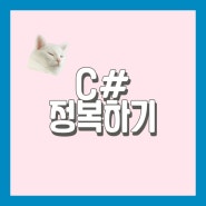 C# 정복해 보자 1 (설치 및 환경 구성)