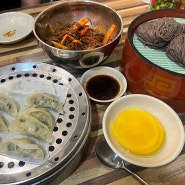 인천 청실홍실 구월동 맛집 냉모밀 비빔모밀 만두