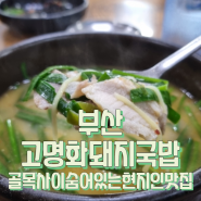 부산 수영역 숨겨진 국밥 맛집 고명화돼지국밥