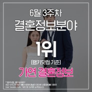 6월 3주차 대전 결혼중개 랭키닷컴 1순위는 가연 결혼정보회사!