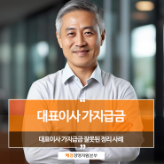 대표이사 가지급금 잘못된 정리 사례