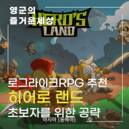 로그라이크RPG 스팀게임 히어로 랜드 서바이벌게임 뉴비를 위한 공략