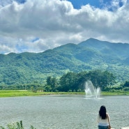 [경남 하동] 동정호 부산근교 드라이브 경남여행코스추천 출렁다리 천국의계단 나룻배 포토존