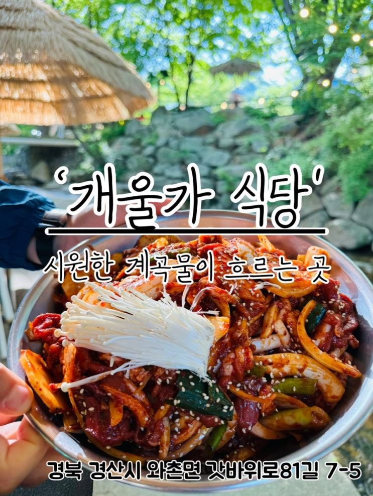 (팔공산 계곡 맛집)개울가식당 /갓바위맛집 : 네이버 블로그