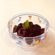 워싱턴빙체리 보관법 씨빼기 얼리기 냉동 체리 간단한 여름 과일 사탕 아이간식 만들기