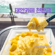 충남 태안여행 만리포해수욕장 근처 빙수맛집 오션뷰 애견동반 천만금카페