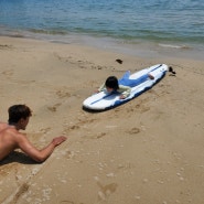 거제도 아이와 가볼만한곳, 7살 서핑 즐기다 : 소울서프