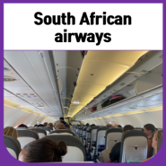 South African airways SAA항공 (빅토리아폴스에서 요하네스버그)