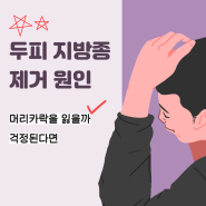 두피 지방종 제거 원인 머리카락을 잃을까 걱정된다면