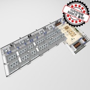 120평 사무실디자인 스케치업3D 의뢰로 확인하기