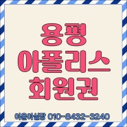 용평 아폴리스회원권 인기있는 60평 매물정보