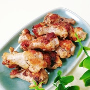 닭봉 구이 요리 레시피 굽네 치킨 만드는 법 대파와 고추 향 입히기